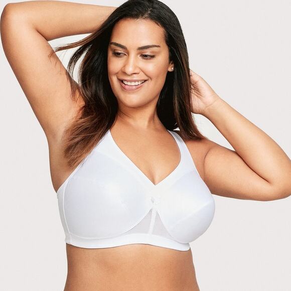 Glamorise 48D MagicLift Active Support Bra White 48D Wireless NWOT - Picture 1 of 11